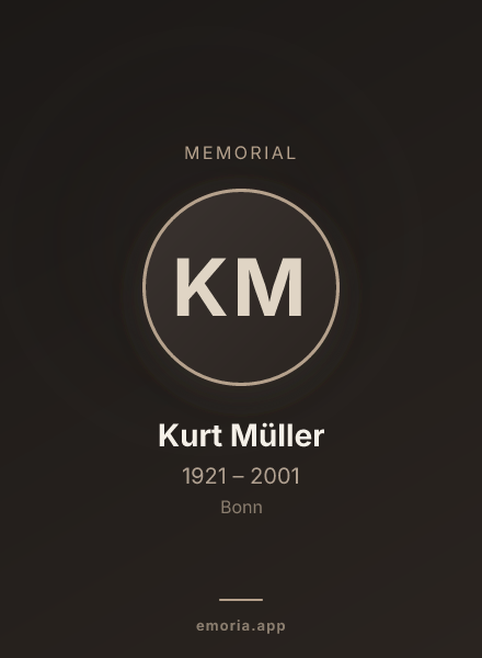 Memorial portrait of Kurt Müller