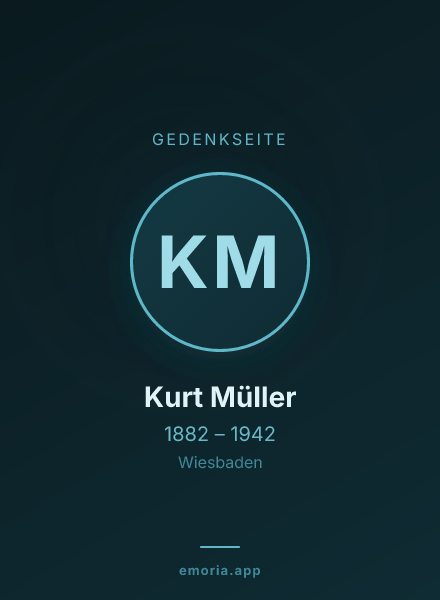 Gedenkportrait von Kurt Müller