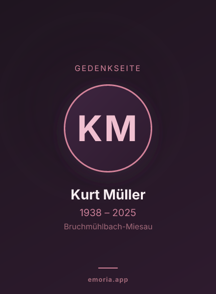 Gedenkportrait von Kurt Müller
