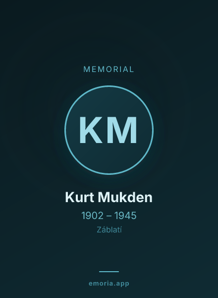 Memorial portrait of Kurt Mukden