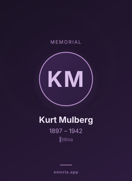 Memorial portrait of Kurt Mulberg