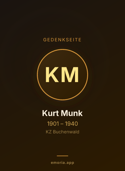 Gedenkportrait von Kurt Munk