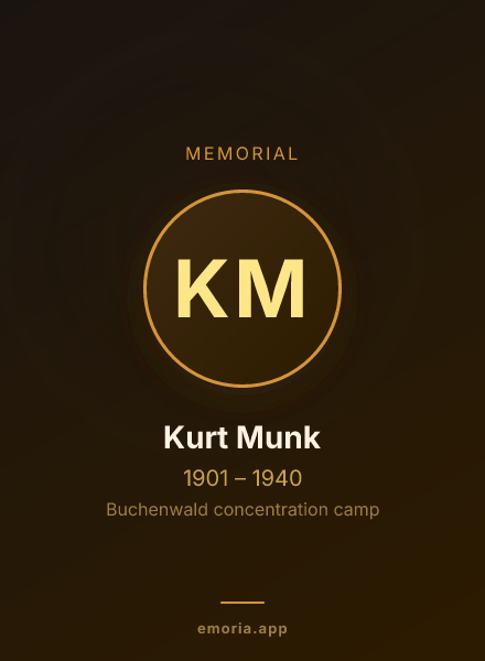 Memorial portrait of Kurt Munk