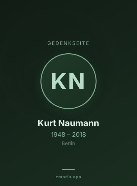 Gedenkportrait von Kurt Naumann