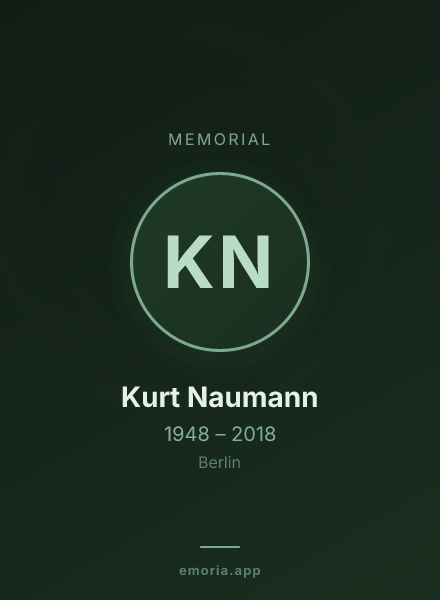 Memorial portrait of Kurt Naumann