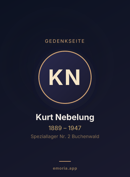 Gedenkportrait von Kurt Nebelung