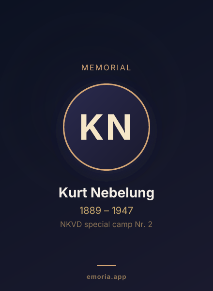 Memorial portrait of Kurt Nebelung