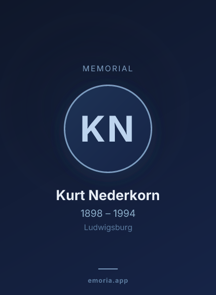 Memorial portrait of Kurt Nederkorn