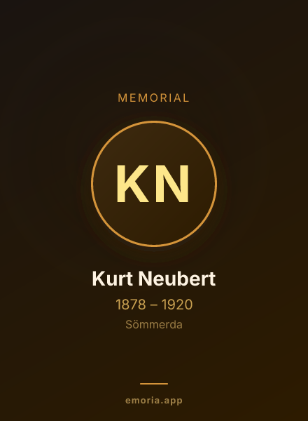 Memorial portrait of Kurt Neubert