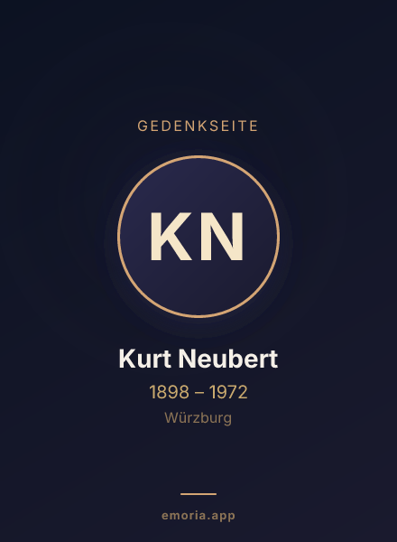 Gedenkportrait von Kurt Neubert
