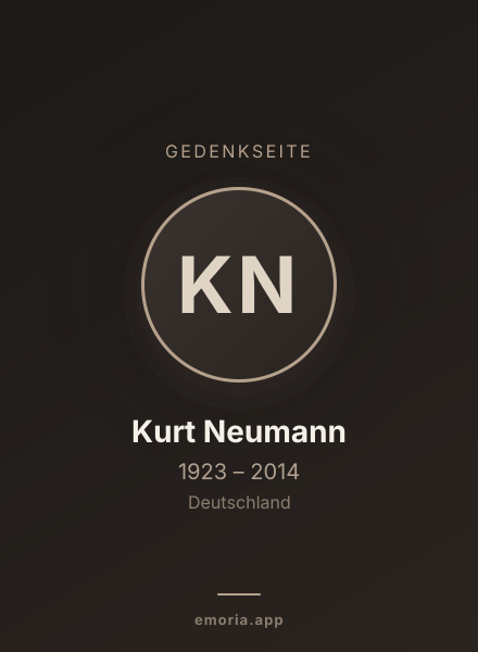 Gedenkportrait von Kurt Neumann