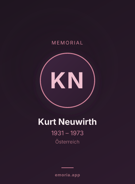 Memorial portrait of Kurt Neuwirth