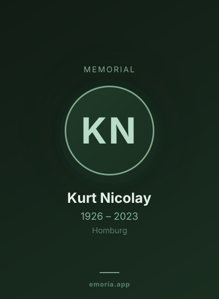 Memorial portrait of Kurt Nicolay