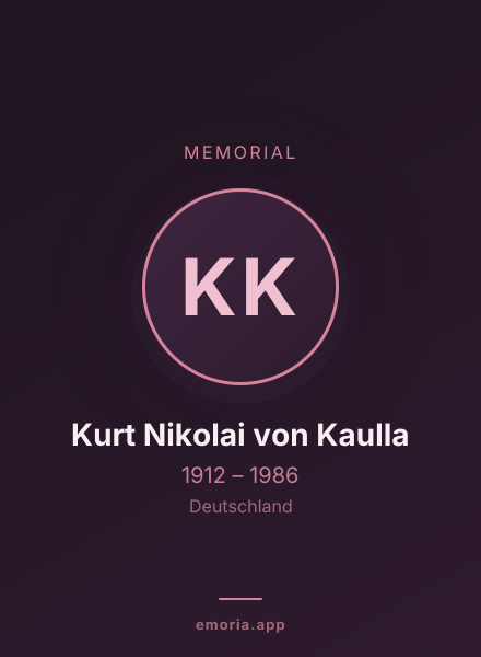 Memorial portrait of Kurt Nikolai von Kaulla