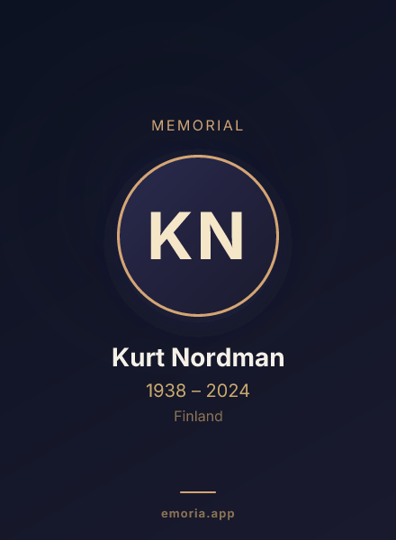 Memorial portrait of Kurt Nordman