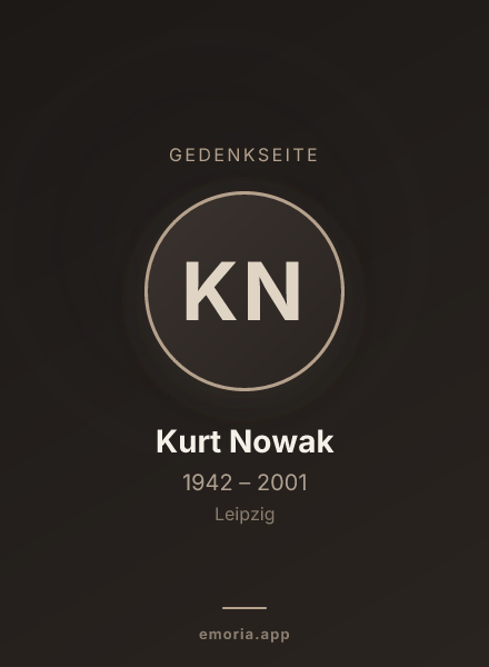 Gedenkportrait von Kurt Nowak