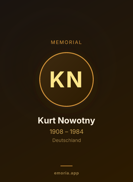 Memorial portrait of Kurt Nowotny