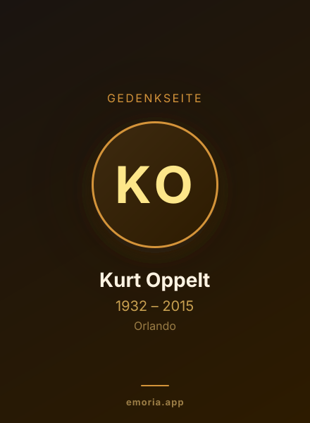 Gedenkportrait von Kurt Oppelt