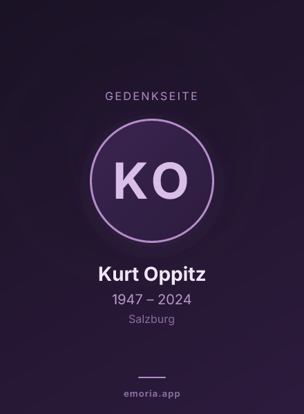 Gedenkportrait von Kurt Oppitz