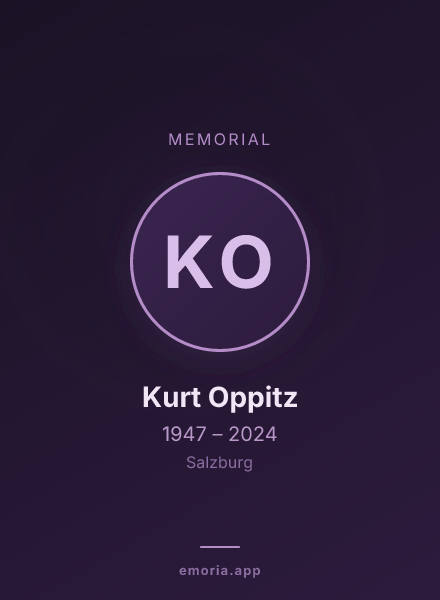 Memorial portrait of Kurt Oppitz