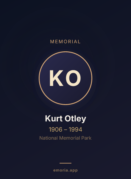 Memorial portrait of Kurt Otley