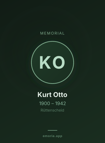 Memorial portrait of Kurt Otto