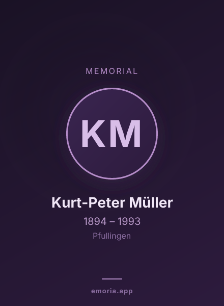 Memorial portrait of Kurt-Peter Müller