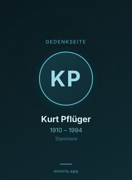 Gedenkportrait von Kurt Pflüger