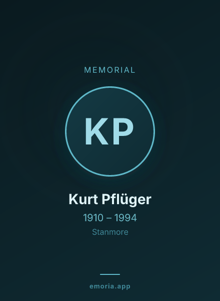 Memorial portrait of Kurt Pflüger