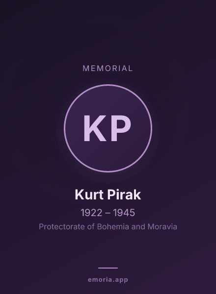 Memorial portrait of Kurt Pirak