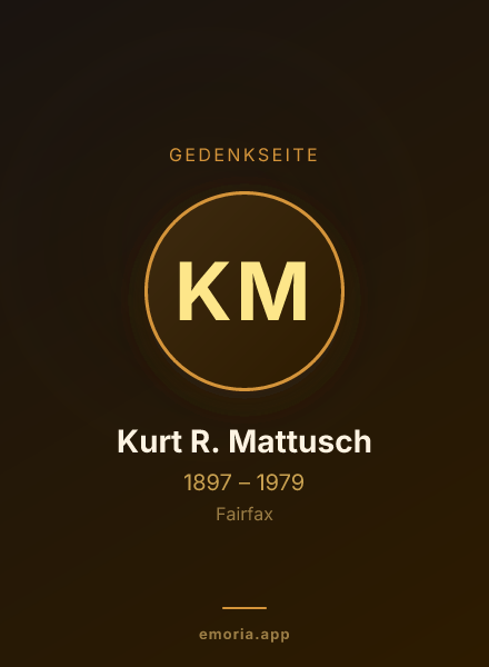 Gedenkportrait von Kurt R. Mattusch