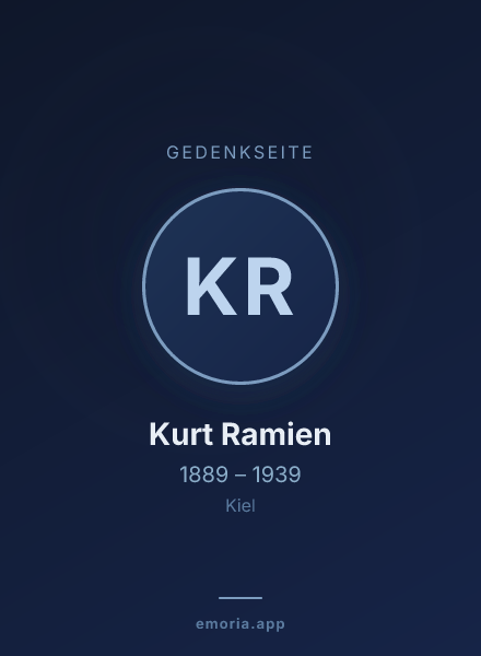 Gedenkportrait von Kurt Ramien
