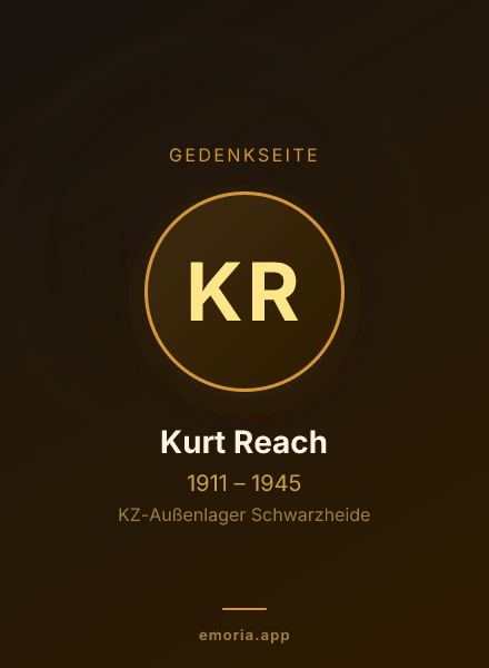 Gedenkportrait von Kurt Reach