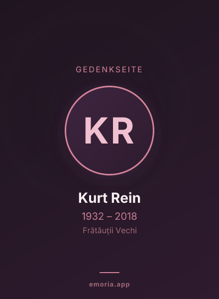 Gedenkportrait von Kurt Rein