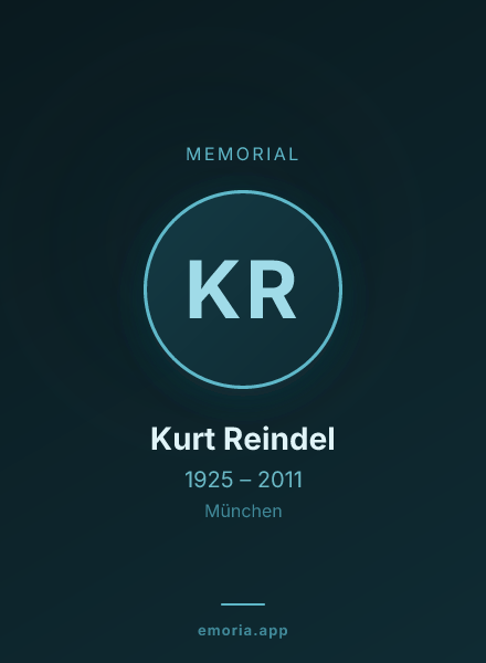 Memorial portrait of Kurt Reindel