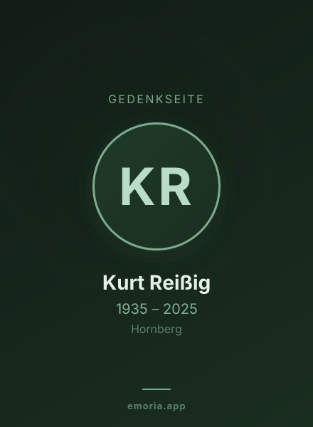 Gedenkportrait von Kurt Reißig