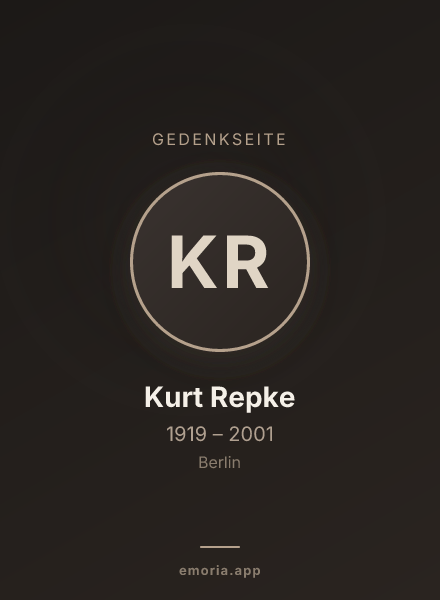 Gedenkportrait von Kurt Repke