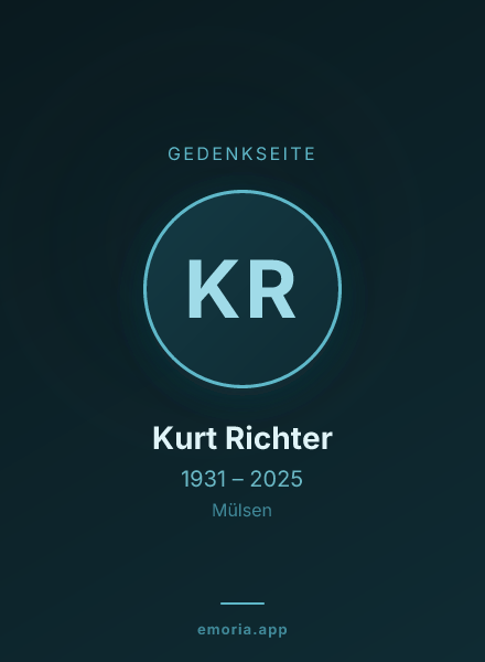Gedenkportrait von Kurt Richter