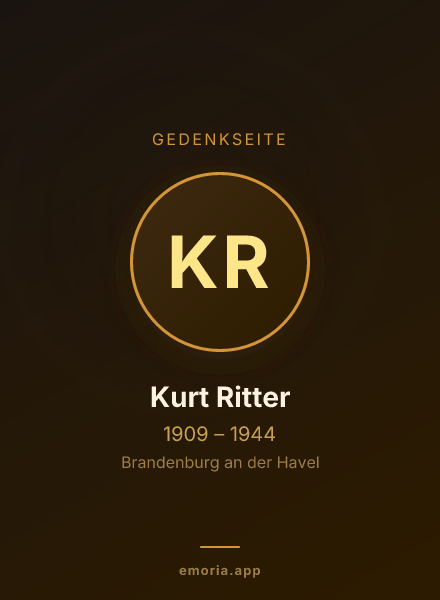 Gedenkportrait von Kurt Ritter