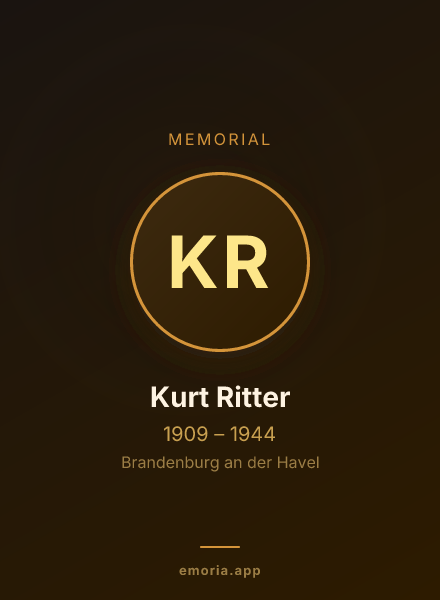 Memorial portrait of Kurt Ritter