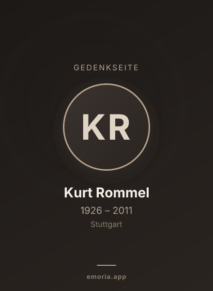 Gedenkportrait von Kurt Rommel