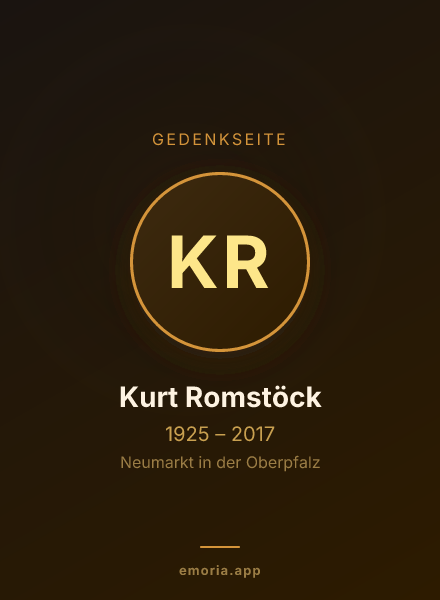 Gedenkportrait von Kurt Romstöck
