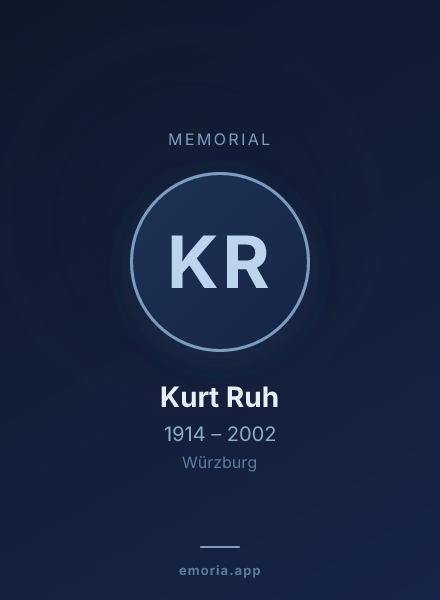 Memorial portrait of Kurt Ruh