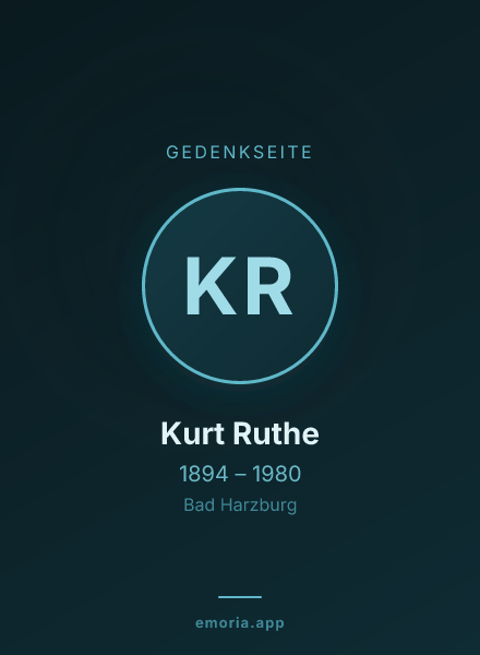 Gedenkportrait von Kurt Ruthe