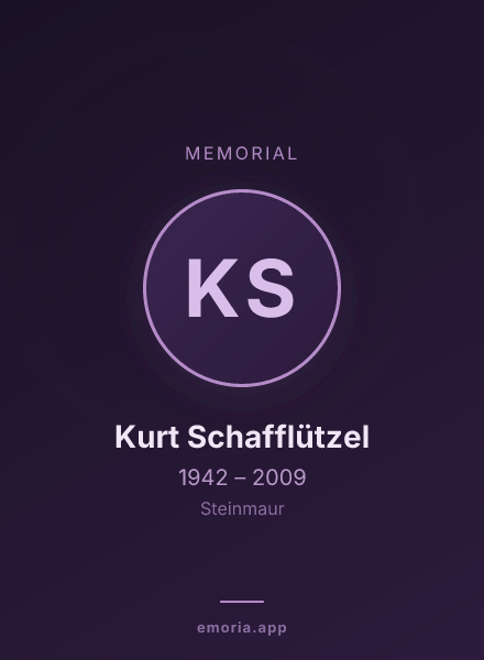 Memorial portrait of Kurt Schafflützel