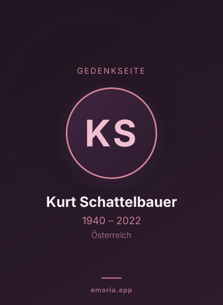 Gedenkportrait von Kurt Schattelbauer