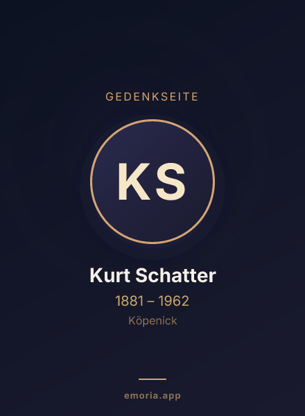 Gedenkportrait von Kurt Schatter