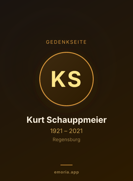 Gedenkportrait von Kurt Schauppmeier