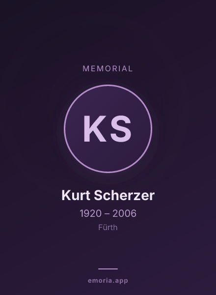 Memorial portrait of Kurt Scherzer