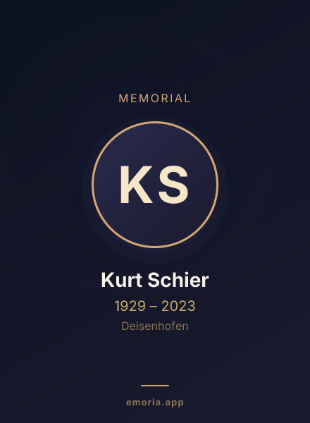 Memorial portrait of Kurt Schier